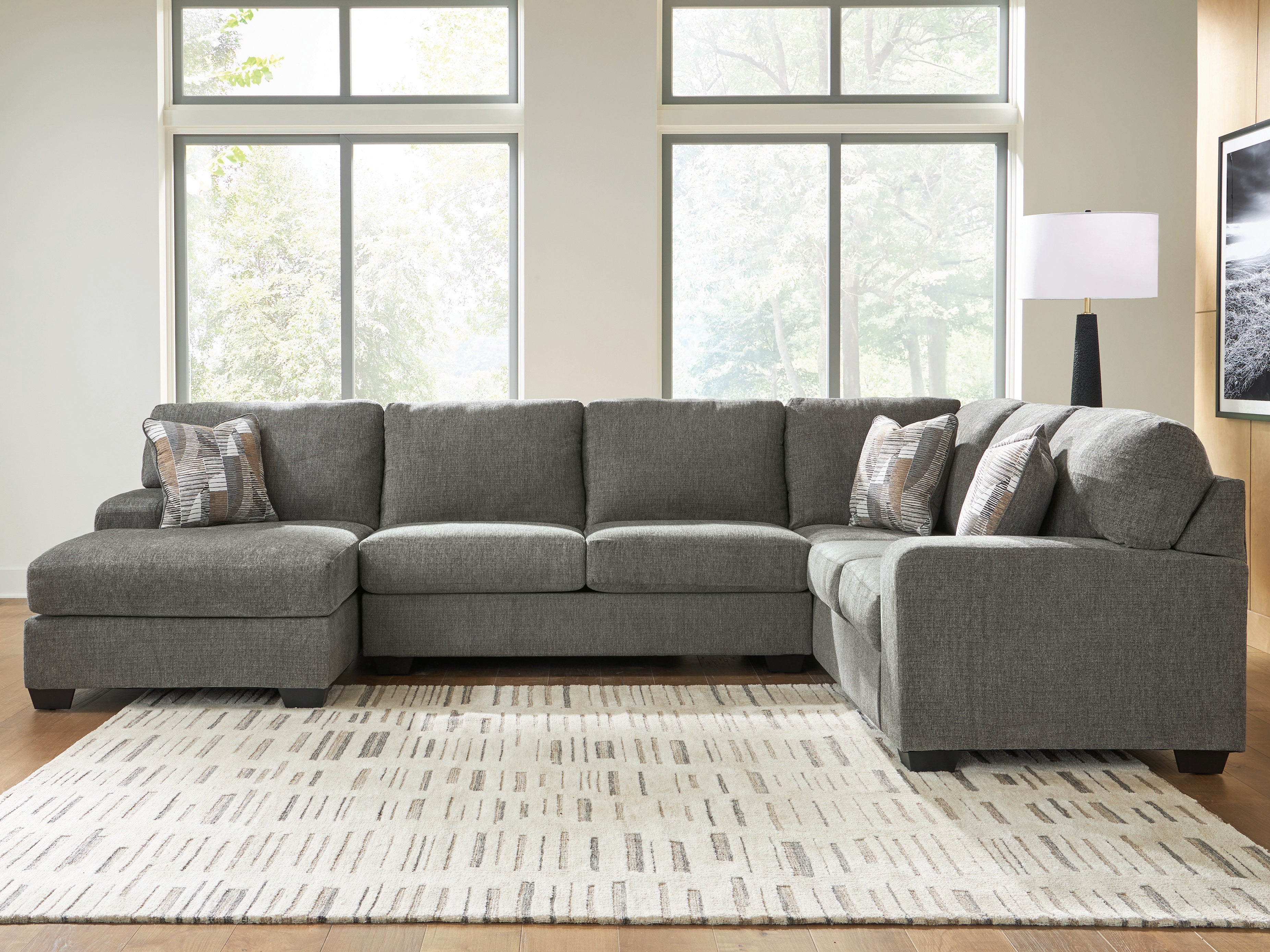 Hoover Furniture Outlet - Ashley Furniture - Clarington 3-Piece Sleeper Sectional with Chaise - RAF 3-Piece Sleeper Sectional with Chaise - PC48405S5