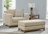 Hoover Furniture Outlet - Ashley Furniture - Parklynn Oversized Chair and Ottoman - Oversized Chair and Ottoman - 48902U2