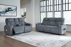 Hoover Furniture Outlet - Ashley Furniture - Studio Cave Power Reclining Sofa and Loveseat - Power Reclining Sofa and Loveseat - PC49802U1