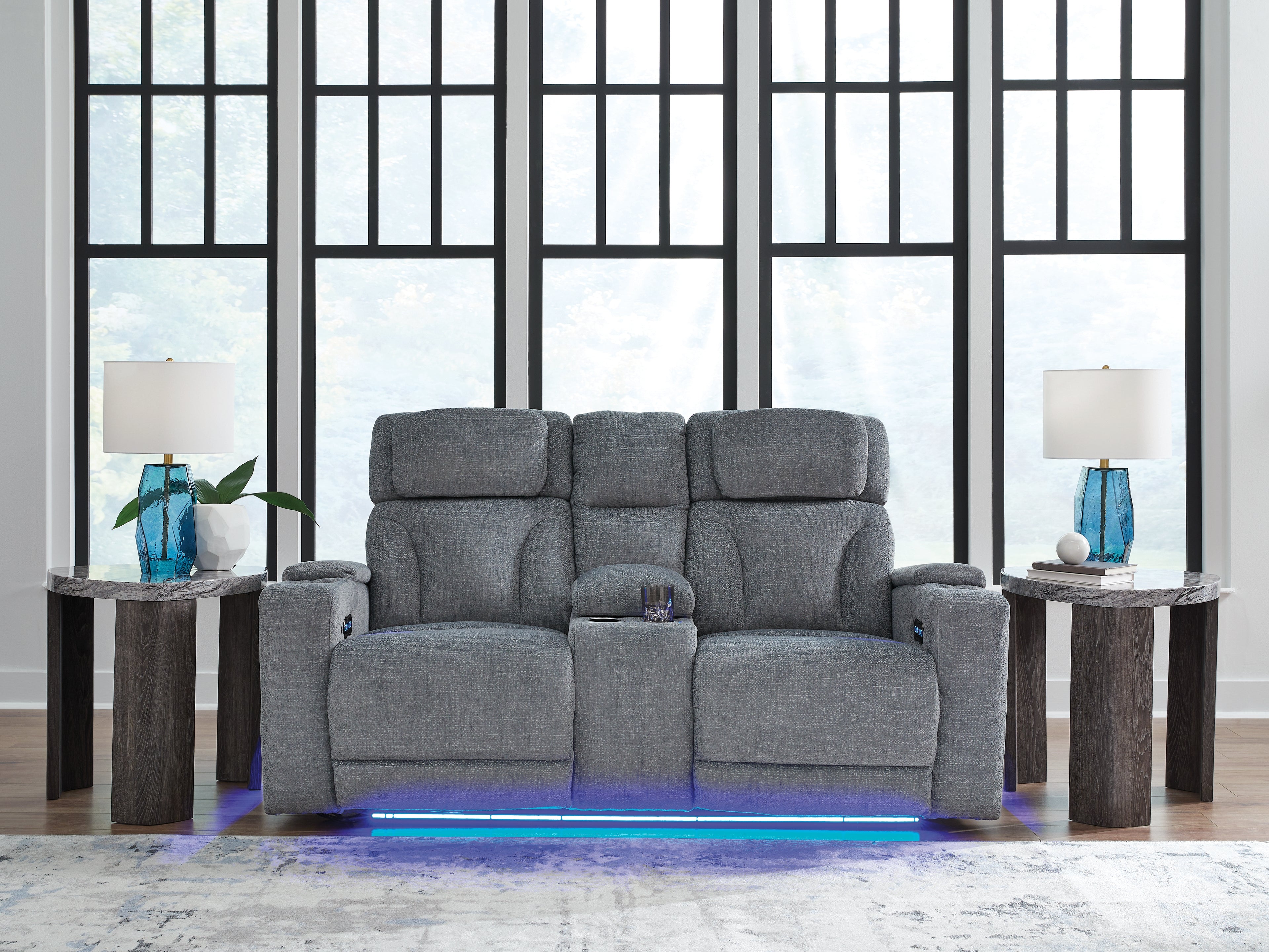 Hoover Furniture Outlet - Ashley Furniture - Studio Cave Power Reclining Loveseat with Console - PWR REC Loveseat/CON/ADJ HDRST - PC4980218