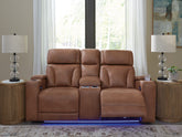 Hoover Furniture Outlet - Ashley Furniture - Clean-Slate Power Reclining Loveseat with Console - PWR REC Loveseat/CON/ADJ HDRST - PC5010118