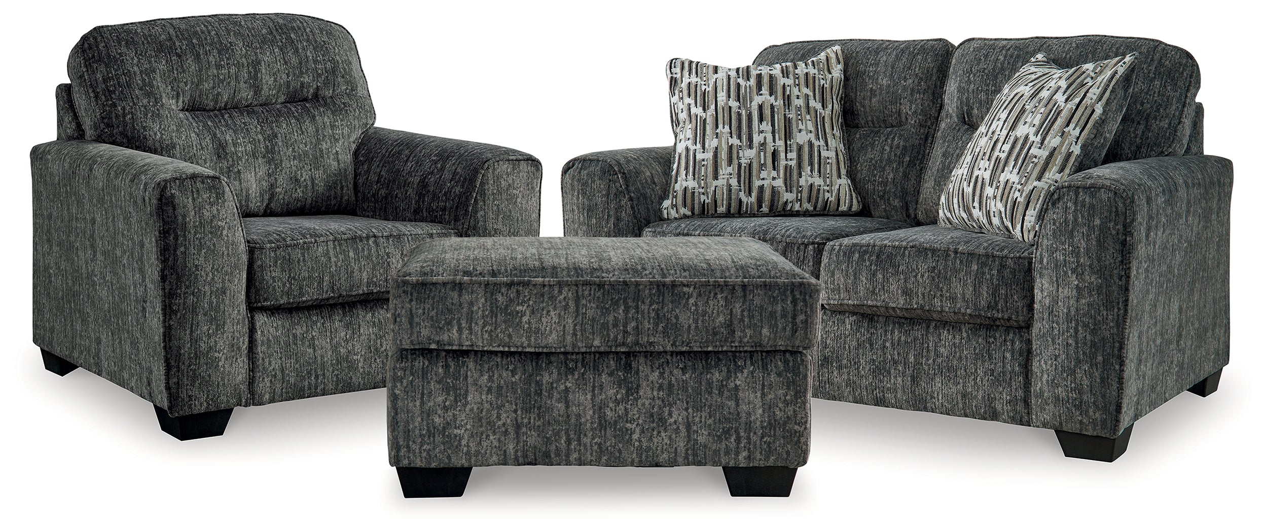 Hoover Furniture Outlet - Ashley Furniture - Lonoke Loveseat, Oversized Chair and Ottoman - Loveseat, Oversized Chair and Ottoman - 50504U10