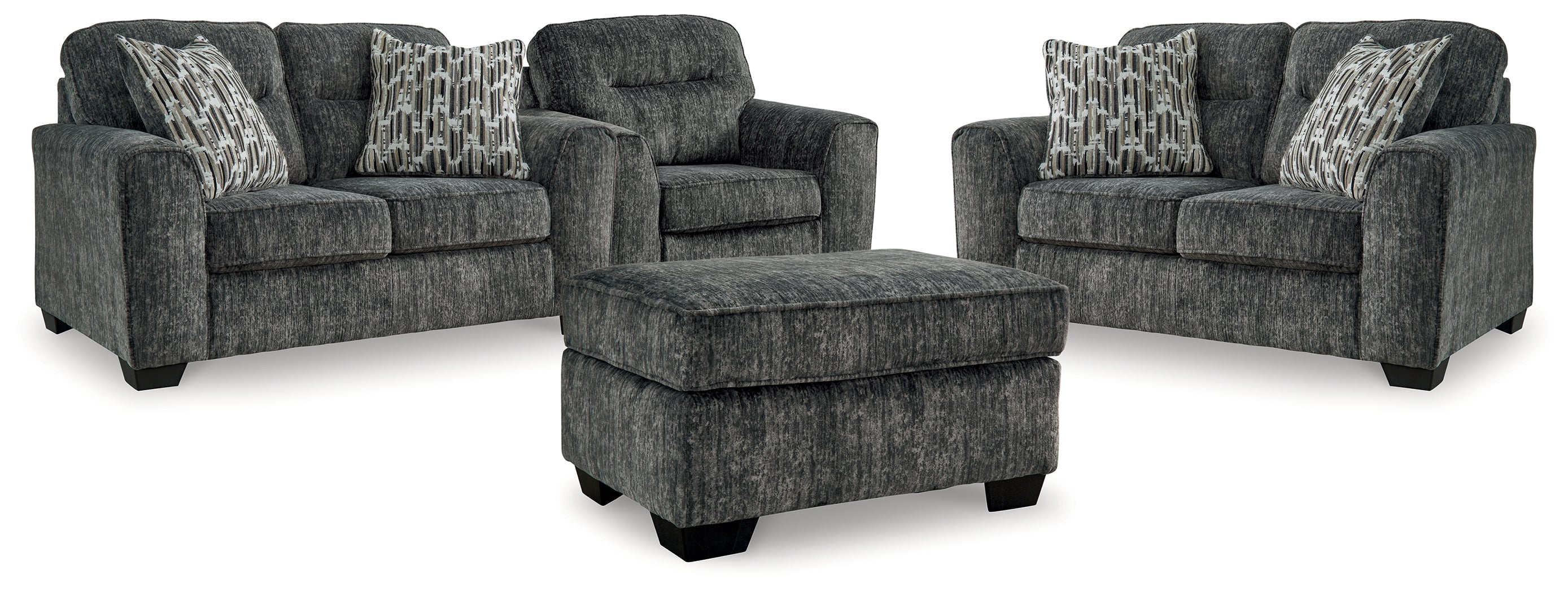 Hoover Furniture Outlet - Ashley Furniture - Lonoke 2 Loveseats, Oversized Chair and Ottoman - 2 Loveseats, Oversized Chair and Ottoman - 50504U7