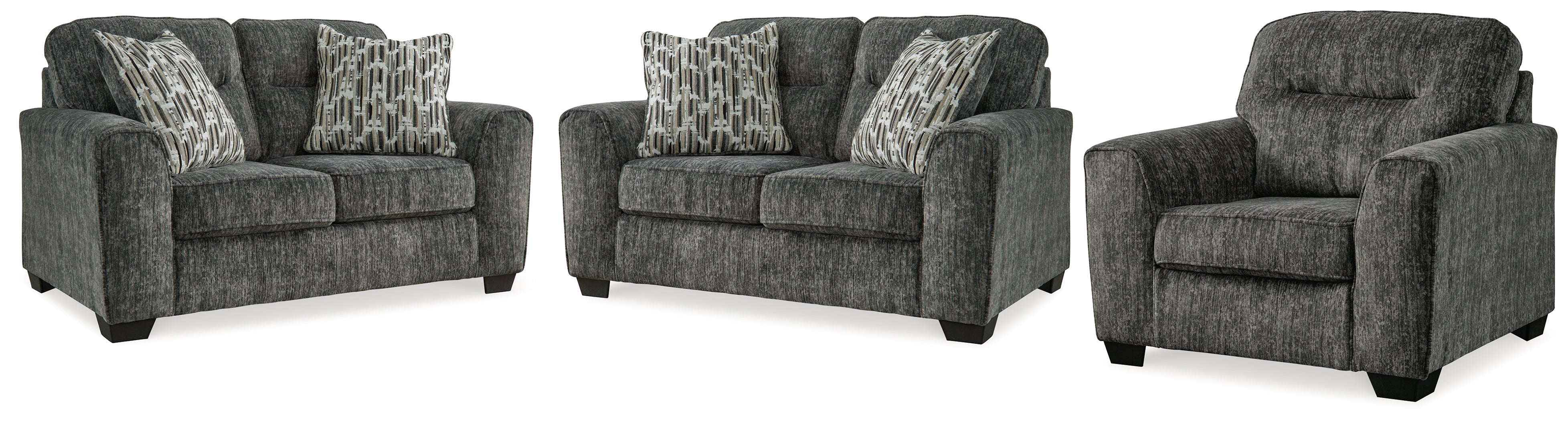 Hoover Furniture Outlet - Ashley Furniture - Lonoke 2 Loveseats and Chair - 2 Loveseats and Chair - 50504U4