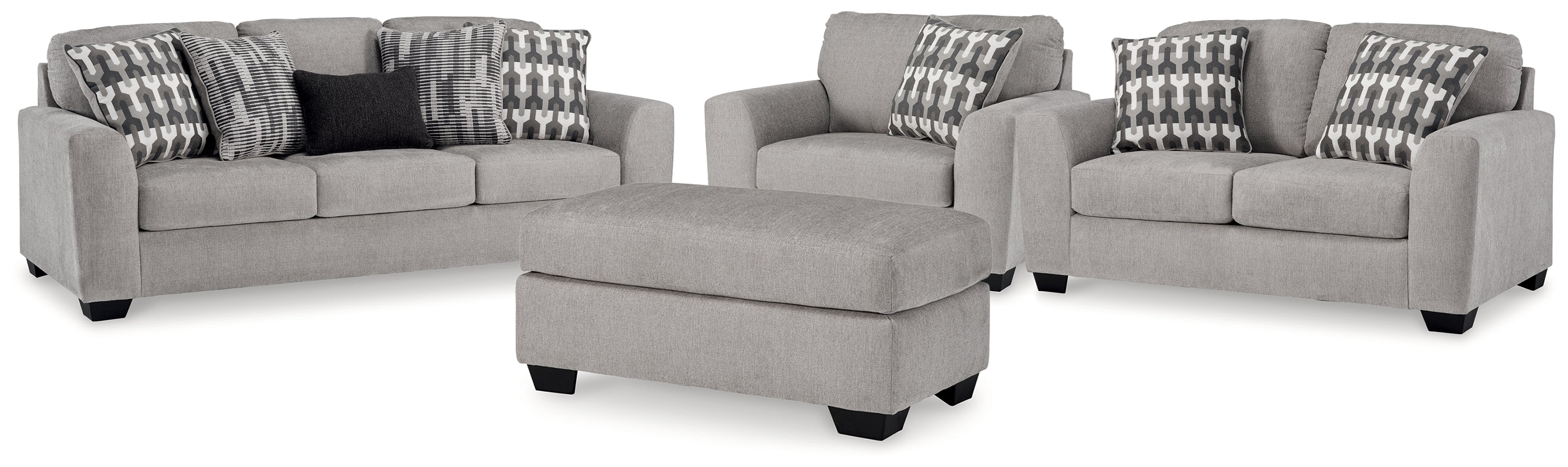 Hoover Furniture Outlet - Ashley Furniture - Avenal Park Sofa, Loveseat, Oversized Chair and Ottoman - Sofa, Loveseat, Oversized Chair and Ottoman - 50805U3