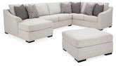 Hoover Furniture Outlet - Ashley Furniture - Koralynn 3-Piece Sectional and Oversized Accent Ottoman - 3-Piece Sectional and Oversized Accent Ottoman - 54102U1
