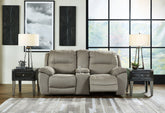 Hoover Furniture Outlet - Ashley Furniture - Next-Gen Gaucho Power Reclining Loveseat with Console - DBL REC PWR Loveseat w/Console - 5420396
