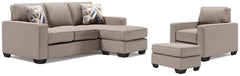 Hoover Furniture Outlet - Ashley Furniture - Greaves Sofa Chaise, Chair, and Ottoman - Sofa Chaise, Chair, and Ottoman - 55104U3