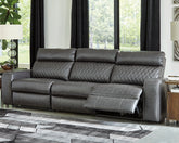 Hoover Furniture Outlet - Ashley Furniture - Samperstone 3-Piece Power Reclining Sectional Sofa - 3-Piece Power Reclining Sectional Sofa - 55203S4