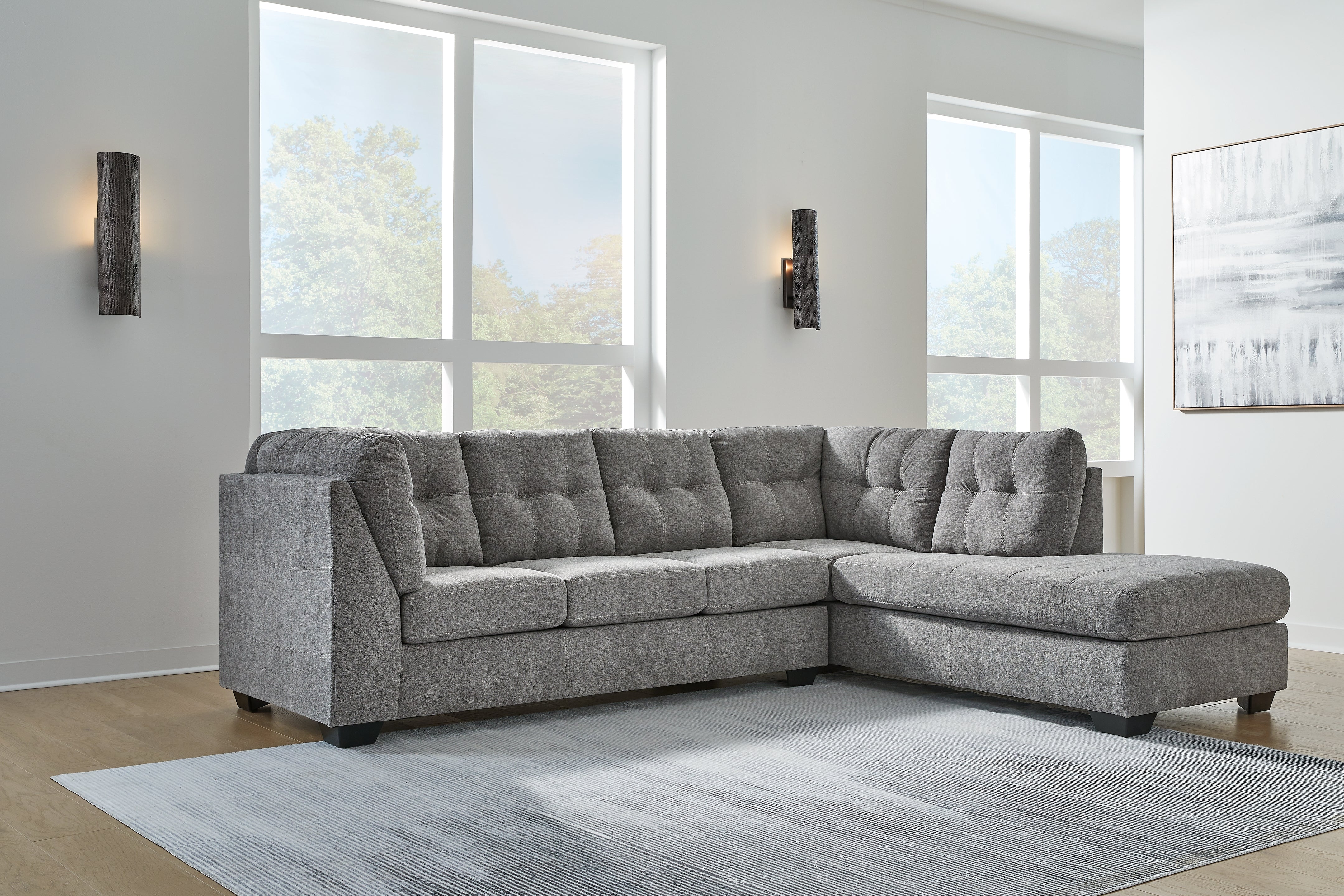 Hoover Furniture Outlet - Ashley Furniture - Marleton 2-Piece Sectional with Chaise - LAF 2-Piece Sectional with Chaise - 55305S2