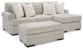 Hoover Furniture Outlet - Ashley Furniture - Eastonbridge Sofa Chaise and Ottoman - Sofa Chaise and Ottoman - 56603U4