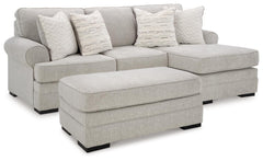 Hoover Furniture Outlet - Ashley Furniture - Eastonbridge Sofa Chaise and Ottoman - Sofa Chaise and Ottoman - 56603U4