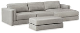 Hoover Furniture Outlet - Ashley Furniture - Amiata 2-Piece Sectional with Chaise and Ottoman - 2-Piece Sectional with Chaise and Ottoman - 57404U1