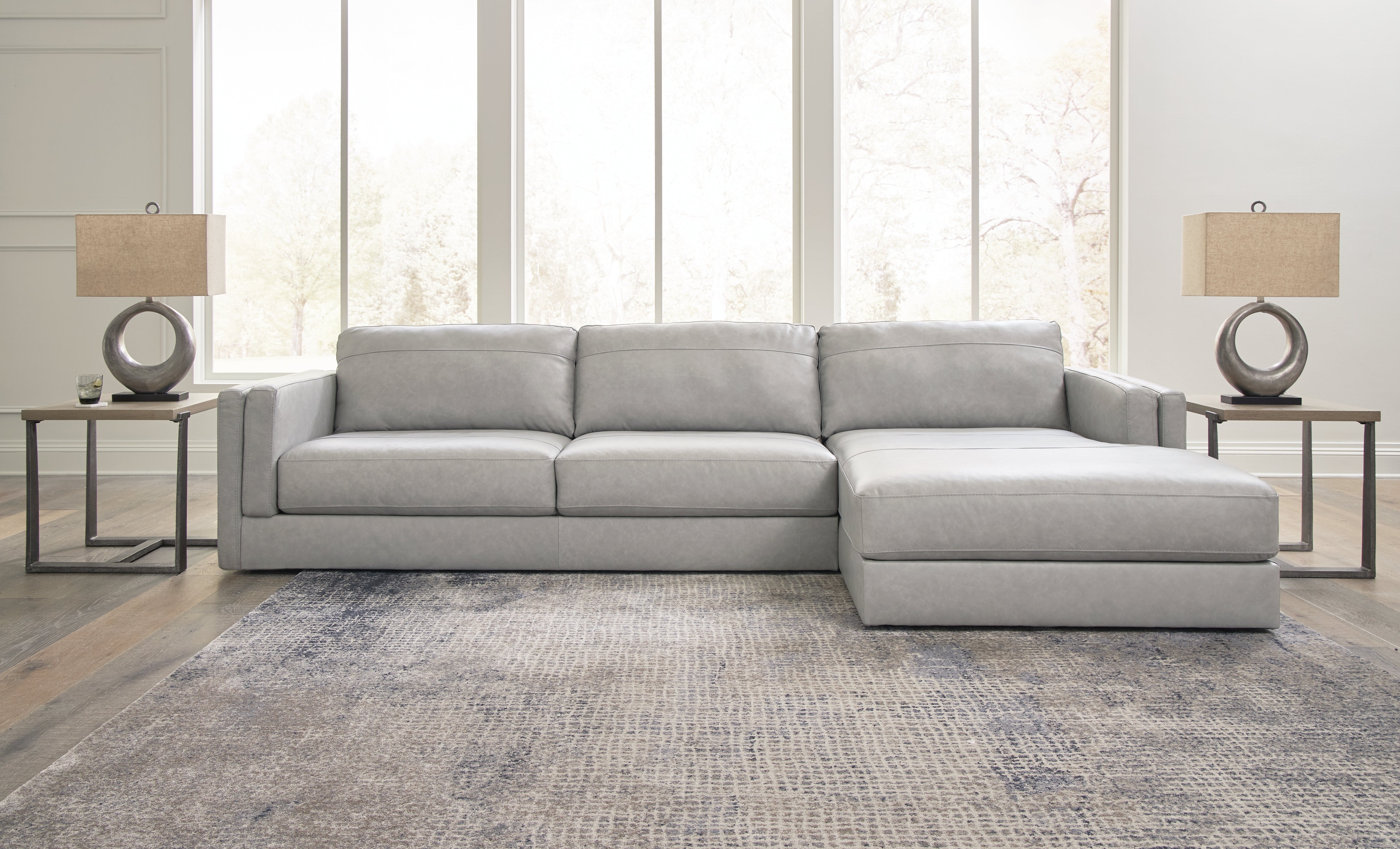 Hoover Furniture Outlet - Ashley Furniture - Amiata 2-Piece Sectional with Chaise - LAF 2-Piece Sectional with Chaise - 57404S2
