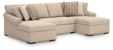 Hoover Furniture Outlet - Ashley Furniture - LadyMae 3-Piece Sectional with Chaise - RAF 3-Piece Sectional with Chaise - 59404S5