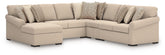 Hoover Furniture Outlet - Ashley Furniture - LadyMae 5-Piece Sectional with Chaise - RAF 5-Piece Sectional with Chaise - 59404S8