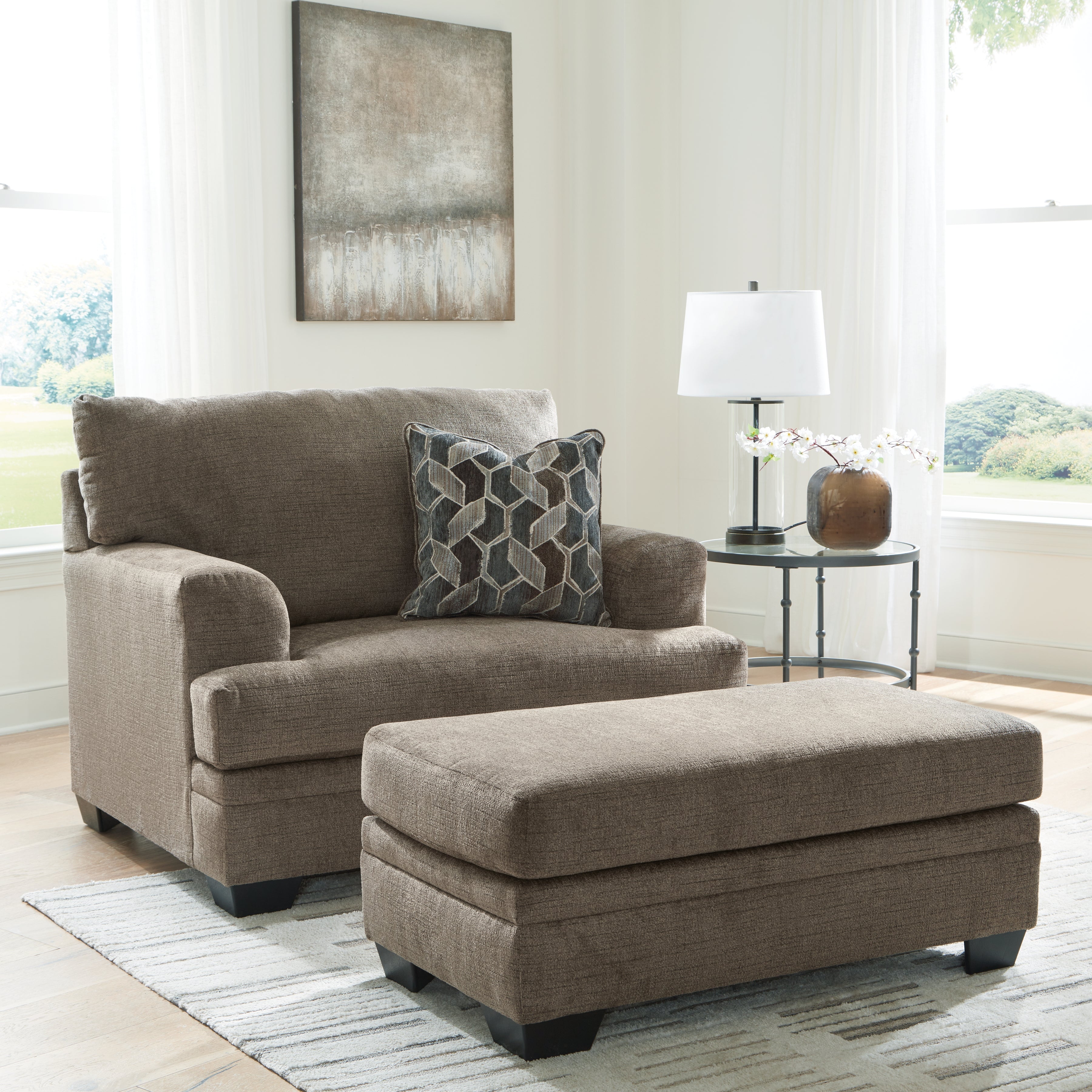 Hoover Furniture Outlet - Ashley Furniture - Stonemeade Oversized Chair and Ottoman - Oversized Chair and Ottoman - 59505U2