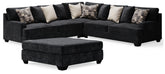 Hoover Furniture Outlet - Ashley Furniture - Lavernett 3-Piece Sectional and Oversized Ottoman - 3-Piece Sectional and Oversized Ottoman - 59603U3