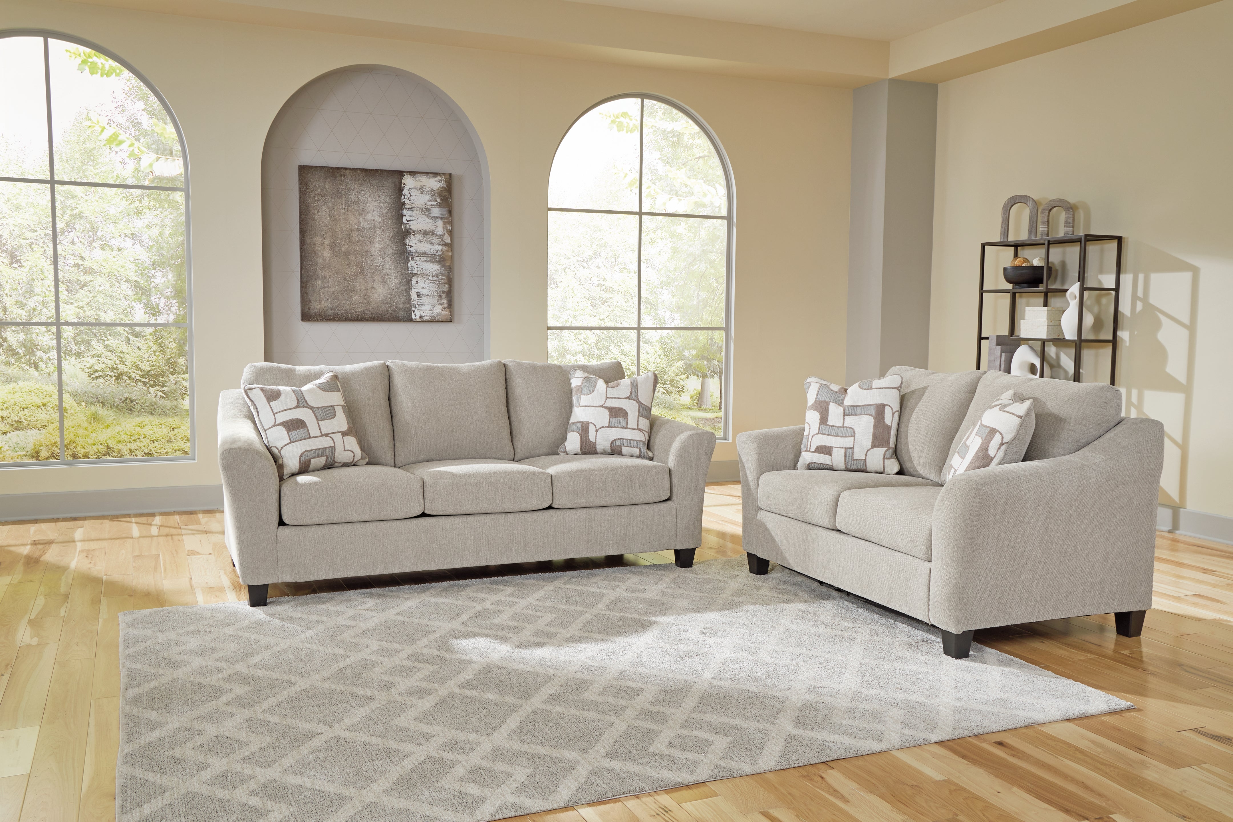 Hoover Furniture Outlet - Ashley Furniture - Willarae Sofa and Loveseat - Sofa and Loveseat - 59803U1