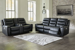 Hoover Furniture Outlet - Ashley Furniture - Warlin Power Reclining Sofa and Loveseat - Power Reclining Sofa and Loveseat - 61105U1