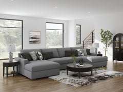 Hoover Furniture Outlet - Ashley Furniture - Bealton 4-Piece Sectional with Double Chaise - RAF 4-Piece Sectional with Double Chaise - 61305S9