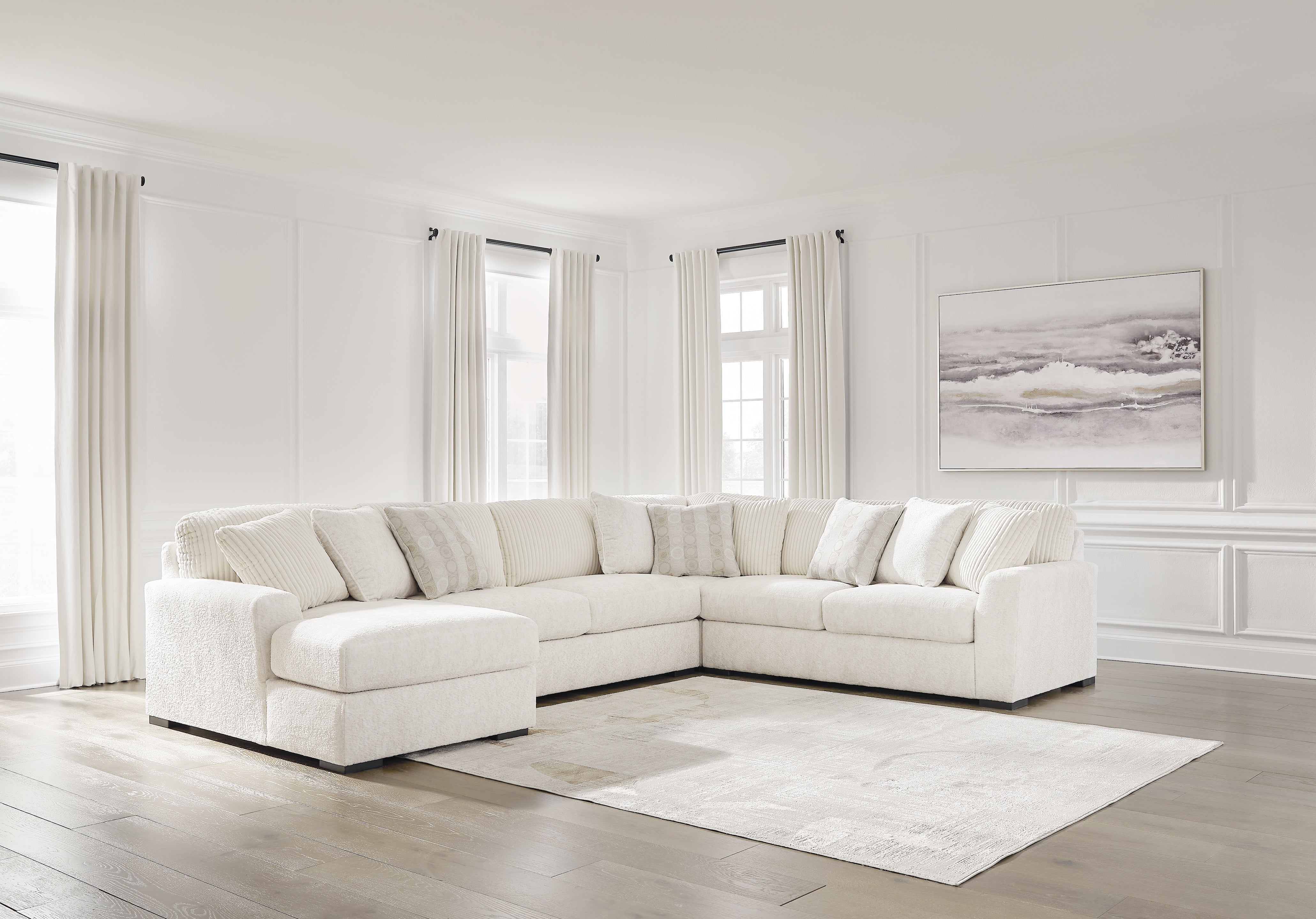 Hoover Furniture Outlet - Ashley Furniture - Chessington 4-Piece Sectional with Chaise - RAF 4-Piece Sectional with Chaise - 61904S3