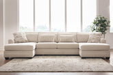 Hoover Furniture Outlet - Ashley Furniture - Mandi Point 3-Piece Double Chaise Sectional - RAF 3-Piece Double Chaise Sectional - 62606S7