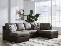 Hoover Furniture Outlet - Ashley Furniture - Castille Way 2-Piece Sectional with Chaise - LAF 2-Piece Sectional with Chaise / Fossil - PC62703S2