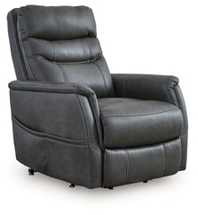 Hoover Furniture Outlet - Ashley Furniture - Strawbill Power Lift Recliner - Power Lift Recliner / Shadow - 6390912
