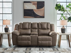 Hoover Furniture Outlet - Ashley Furniture - Lowilla Reclining Loveseat with Console - DBL Rec Loveseat w/Console - PC6450694