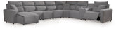 Hoover Furniture Outlet - Ashley Furniture - Modmax II 8-Piece Power Reclining Sectional with Console - 8-Piece Power Reclining Sectional with Console - 65906S47