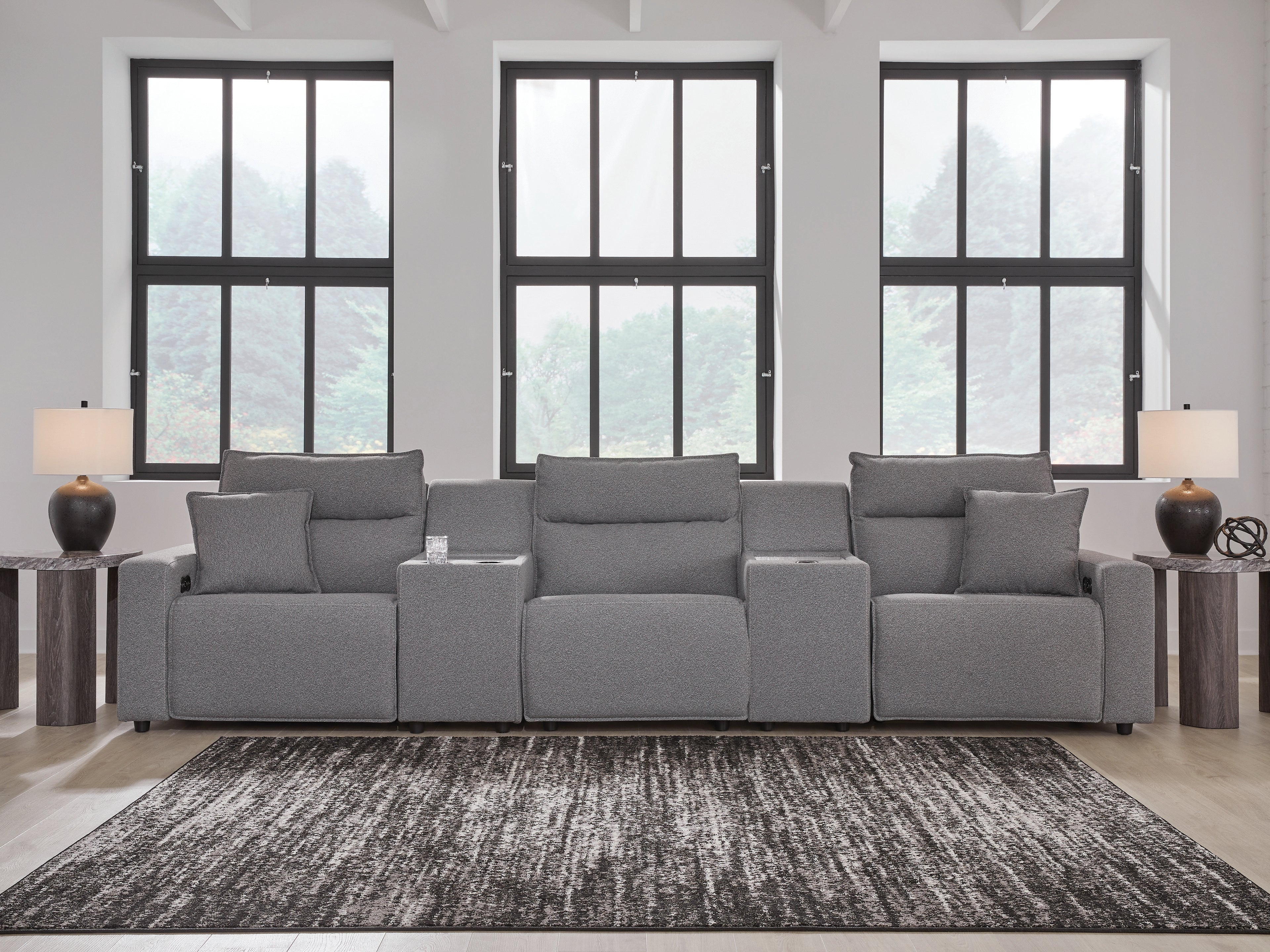Hoover Furniture Outlet - Ashley Furniture - Modmax II 5-Piece Power Reclining Sectional with Consoles - 5-Piece Power Reclining Sectional with Consoles - 65906S14
