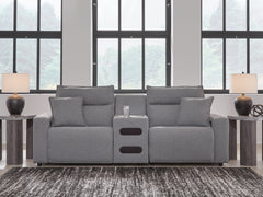 Hoover Furniture Outlet - Ashley Furniture - Modmax II 3-Piece Power Reclining Sectional with Audio Console - 3-Piece Power Reclining Sectional with Audio Console - 65906S2
