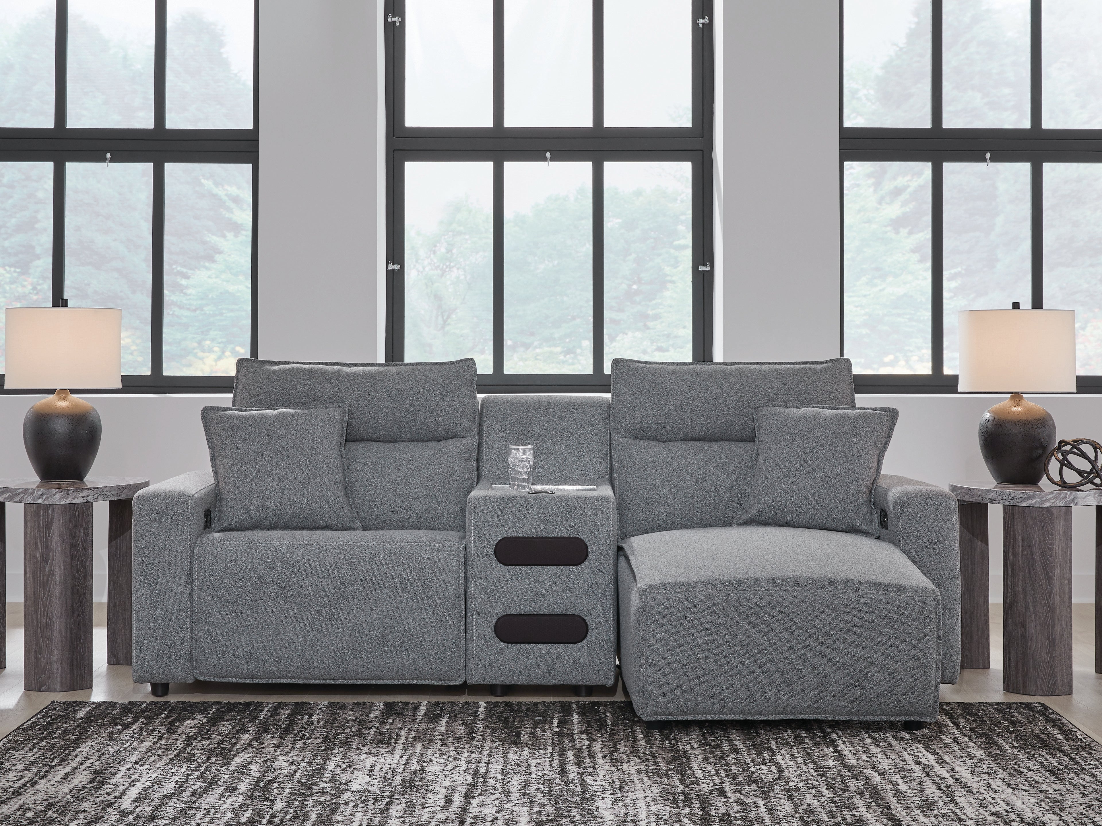 Hoover Furniture Outlet - Ashley Furniture - ModMax II 3-Piece Power Reclining Sectional with Chaise - 3-Piece Power Reclining Sectional with Chaise - 65906S5