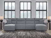 Hoover Furniture Outlet - Ashley Furniture - ModMax II 4-Piece Power Reclining Sectional with Chaise - 4-Piece Power Reclining Sectional with Chaise - 65906S11