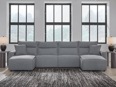 Hoover Furniture Outlet - Ashley Furniture - ModMax II 4-Piece Power Reclining Sectional with Chaise - 4-Piece Power Reclining Sectional with Chaise - 65906S11