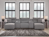 Hoover Furniture Outlet - Ashley Furniture - Modmax II 5-Piece Power Reclining Sectional with Chaise and Consoles - 5-Piece Power Reclining Sectional with Chaise and Consoles - 65906S16