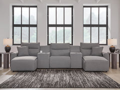 Hoover Furniture Outlet - Ashley Furniture - Modmax II 5-Piece Power Reclining Sectional with Chaise and Consoles - 5-Piece Power Reclining Sectional with Chaise and Consoles - 65906S16