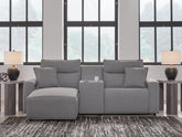 Hoover Furniture Outlet - Ashley Furniture - Modmax II 3-Piece Power Reclining Sectional with Chaise and Console - 3-Piece Power Reclining Sectional with Chaise and Console - 65906S17