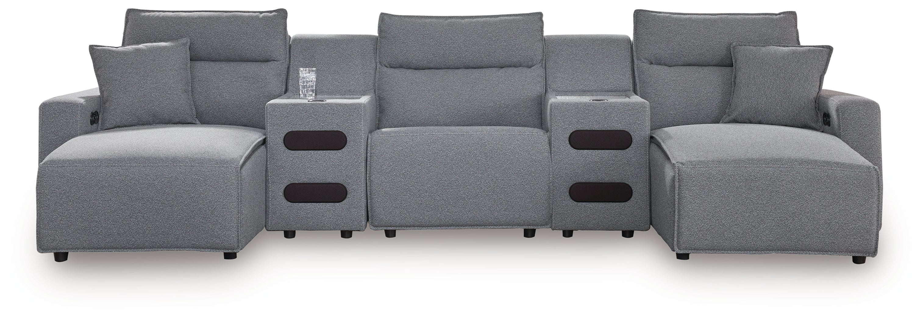 Hoover Furniture Outlet - Ashley Furniture - ModMax II 5-Piece Power Reclining Sectional with Chaise - 5-Piece Power Reclining Sectional with Chaise - 65906S15