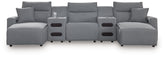 Hoover Furniture Outlet - Ashley Furniture - ModMax II 5-Piece Power Reclining Sectional with Chaise - 5-Piece Power Reclining Sectional with Chaise - 65906S15