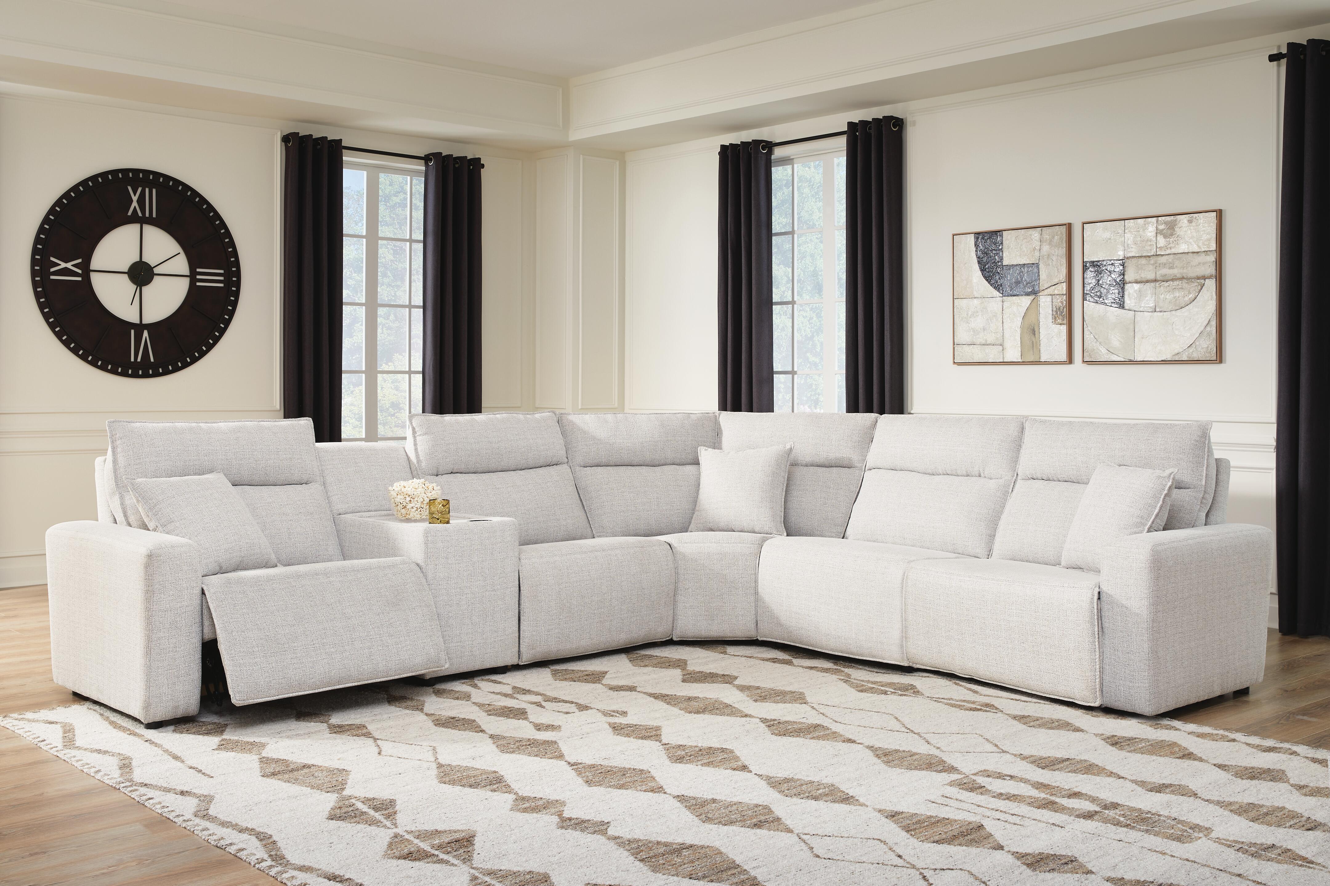Hoover Furniture Outlet - Ashley Furniture - Modmax II 6-Piece Power Reclining Sectional with Console - 6-Piece Power Reclining Sectional with Console - 65907S10