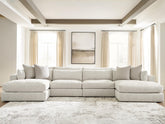 Hoover Furniture Outlet - Ashley Furniture - Ashbourne Estate 4-Piece Double Chaise Sectional - RAF 4-Piece Double Chaise Sectional - PC66004S9