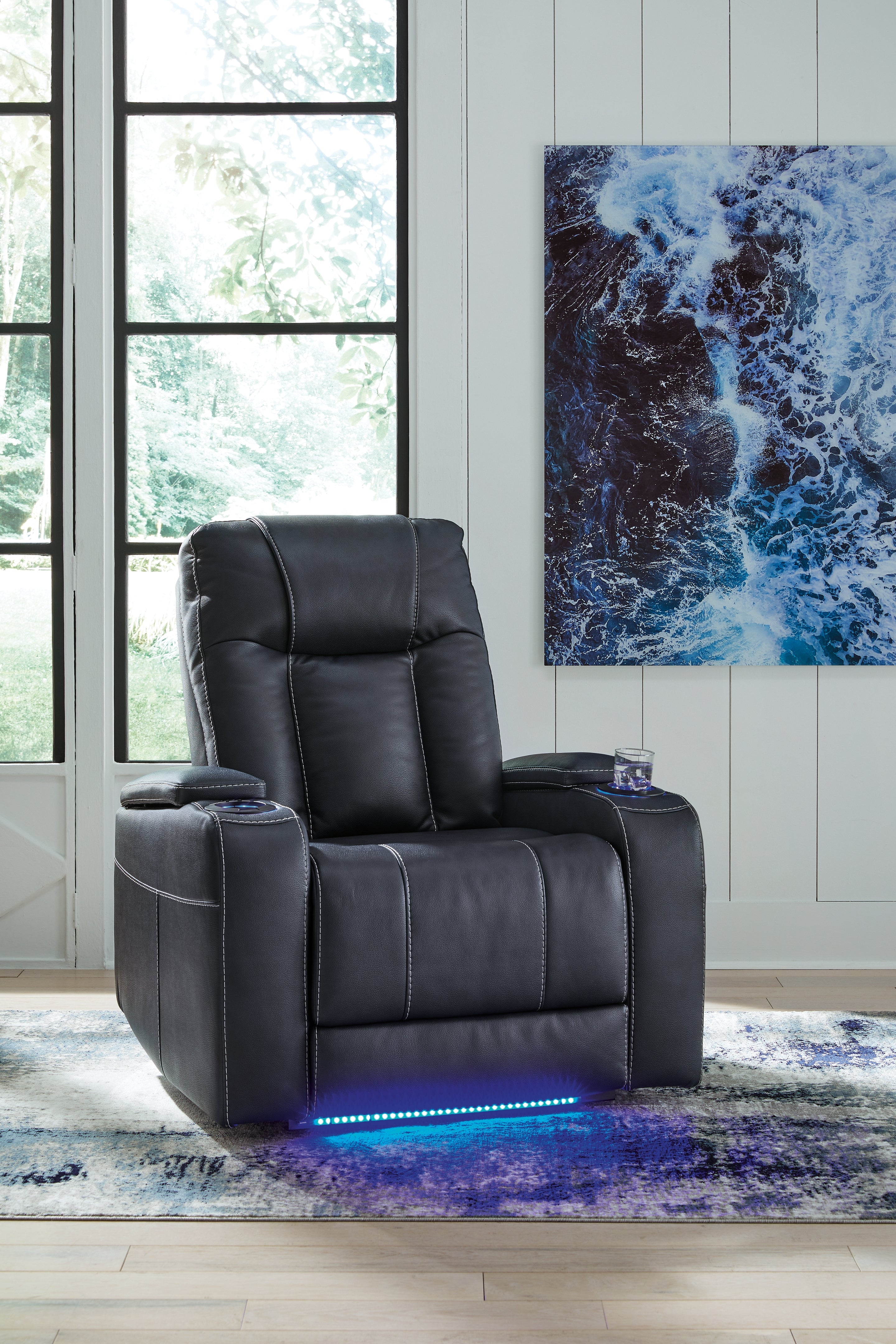 Hoover Furniture Outlet - Ashley Furniture - Feazada Power Recliner - PWR Recliner/ADJ Headrest - 6620613