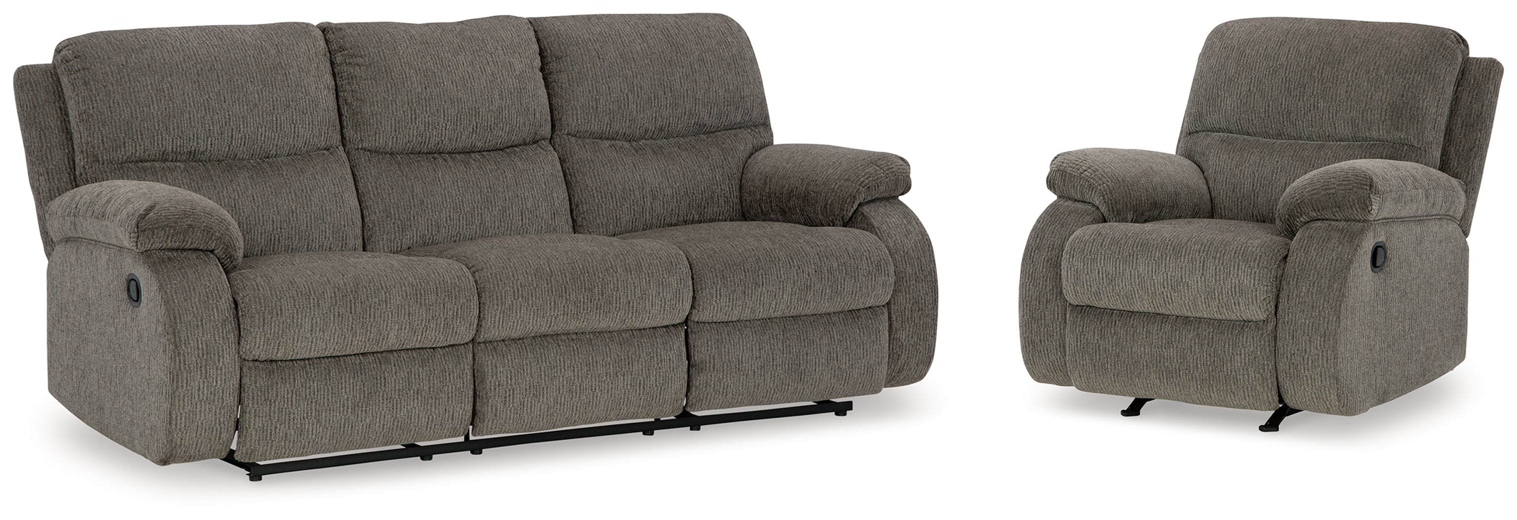 Hoover Furniture Outlet - Ashley Furniture - Scranto Reclining Sofa and Recliner - Reclining Sofa and Recliner - 66502U4