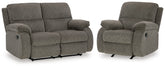 Hoover Furniture Outlet - Ashley Furniture - Scranto Reclining Loveseat and Recliner - Reclining Loveseat and Recliner - 66502U2