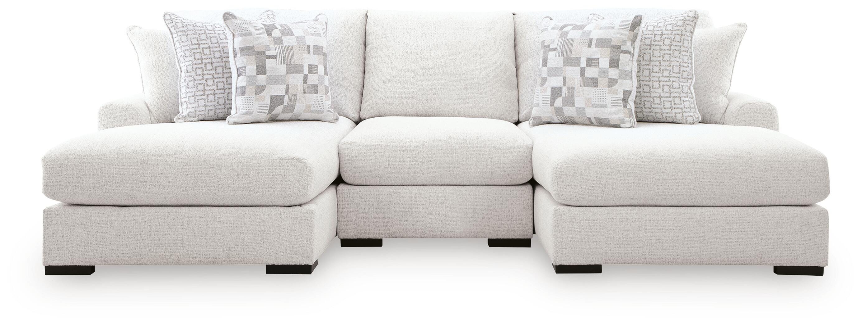 Hoover Furniture Outlet - Ashley Furniture - Misty-Lakes 3-Piece Double Chaise Sectional - RAF 3-Piece Double Chaise Sectional - PC66906S7