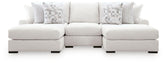 Hoover Furniture Outlet - Ashley Furniture - Misty-Lakes 3-Piece Double Chaise Sectional - RAF 3-Piece Double Chaise Sectional - PC66906S7