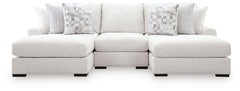 Hoover Furniture Outlet - Ashley Furniture - Misty-Lakes 3-Piece Double Chaise Sectional - RAF 3-Piece Double Chaise Sectional - PC66906S7