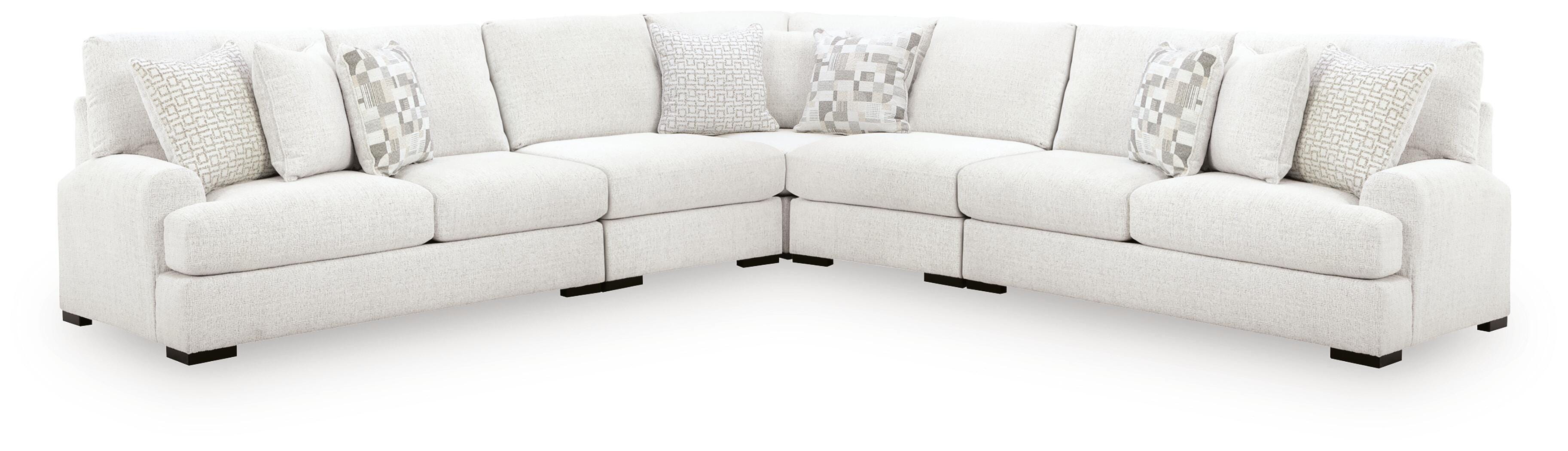 Hoover Furniture Outlet - Ashley Furniture - Misty-Lakes 5-Piece Sectional - RAF 5-Piece Sectional - PC66906S6